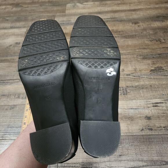Aerosoles black 3in. chunky heels 9.5M great condition BX38 - Picture 6 of 7